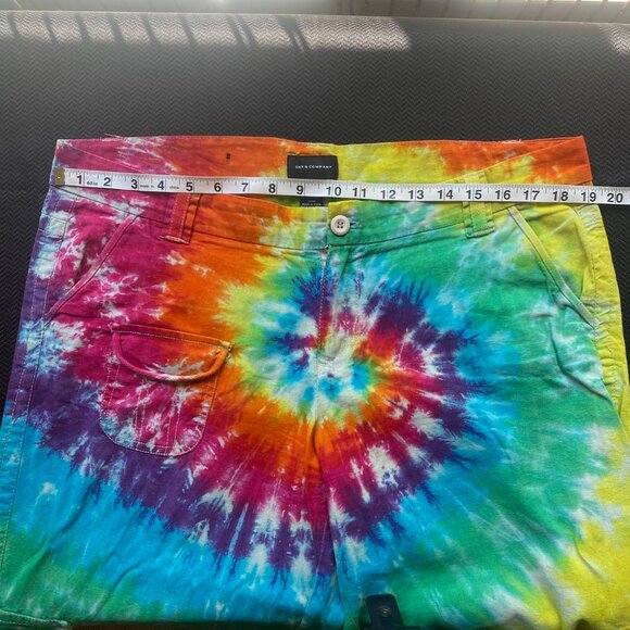 *65-473-You Are FUNtastic Hand dyed DKR Linen 3/4 pants - Picture 2 of 13